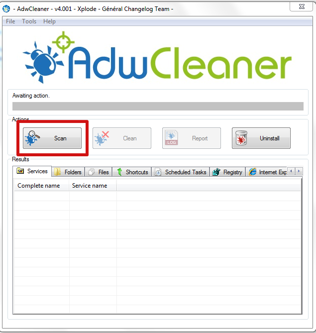 adwcleaner scan